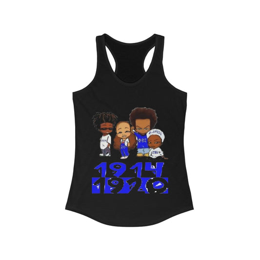 (BLU and White) Women's Ideal Racerback Tank