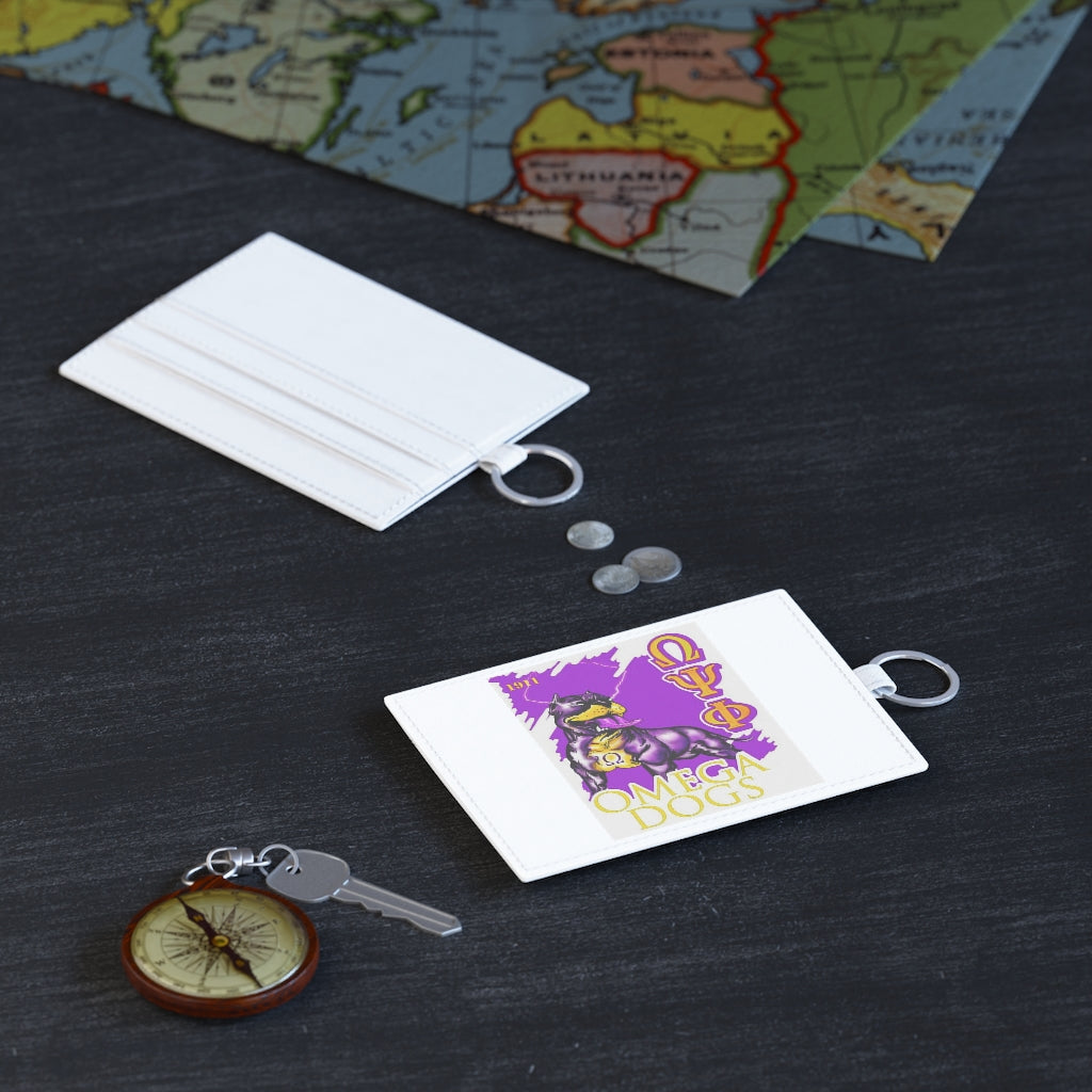 Saffiano Leather Card Holder (Omega Psi Phi)