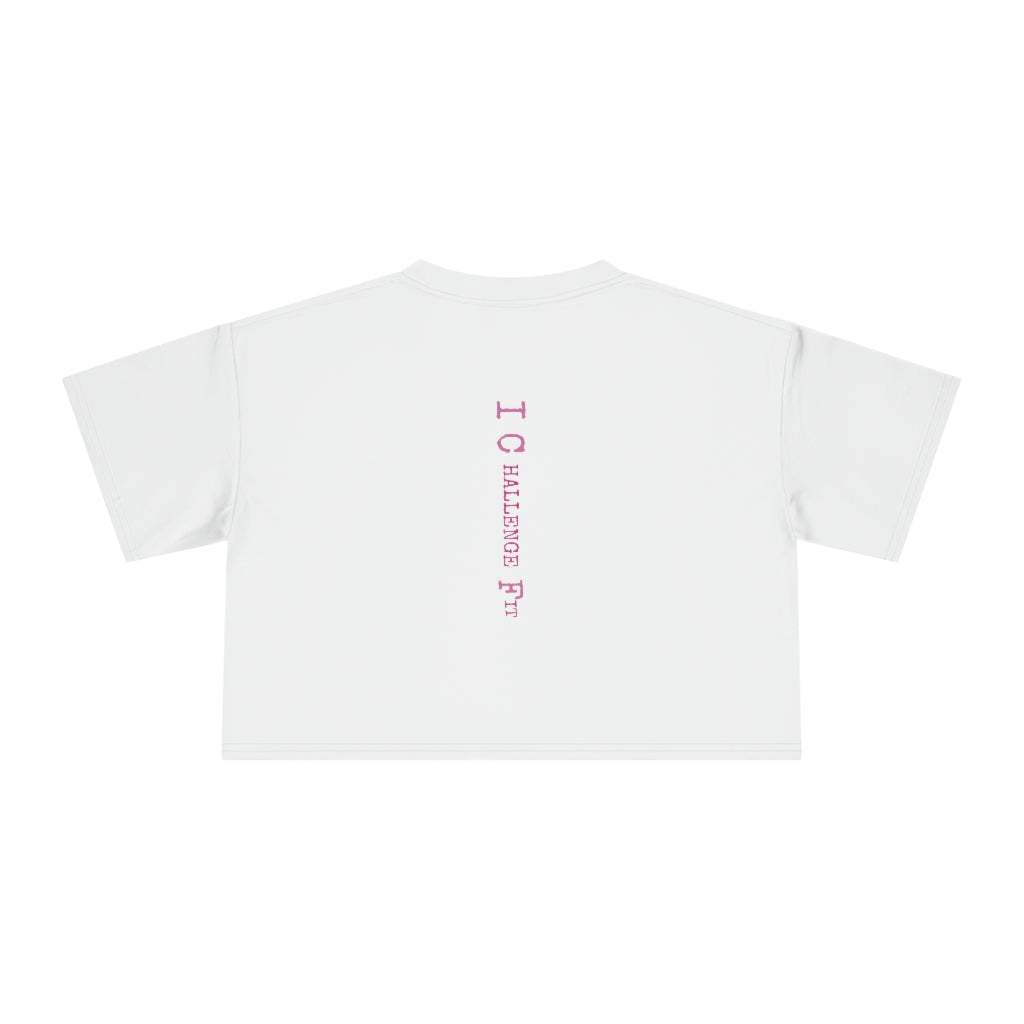 ICF Women's Crop Tee "Pink Logo"