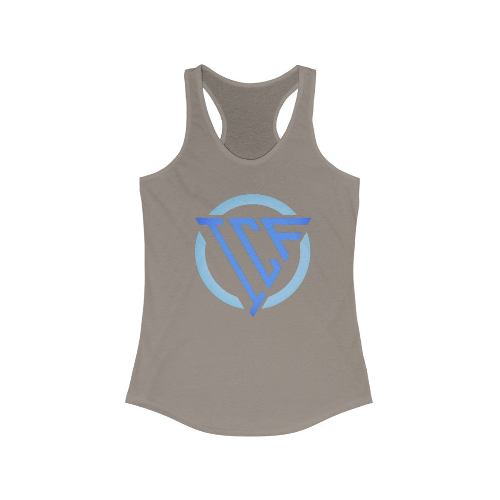 ICF Women's Ideal Racerback ( Blue Logo)