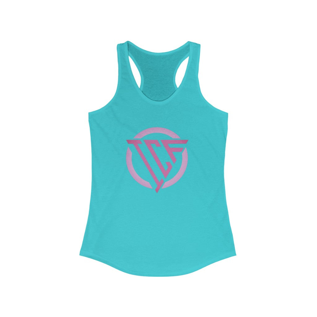 ICF Women's Ideal Racerback ( Pink Logo)
