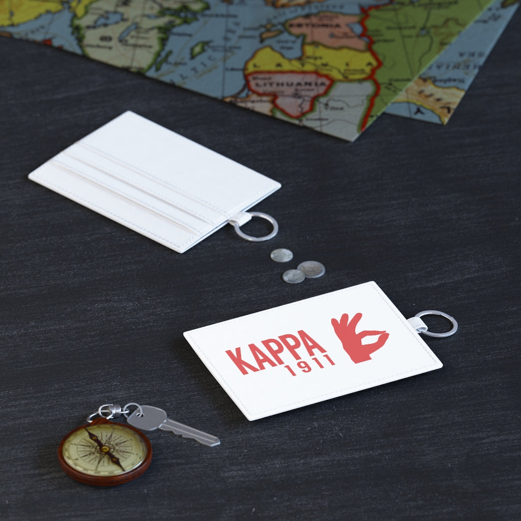 Saffiano Leather Card Holder (Kappa Alpha Psi)