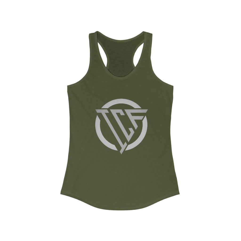 ICF Women's Ideal Racerback ( Silver Logo)