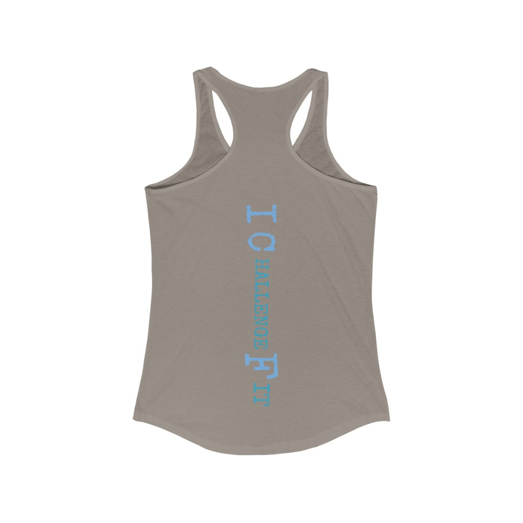 ICF Women's Ideal Racerback ( Blue Logo)