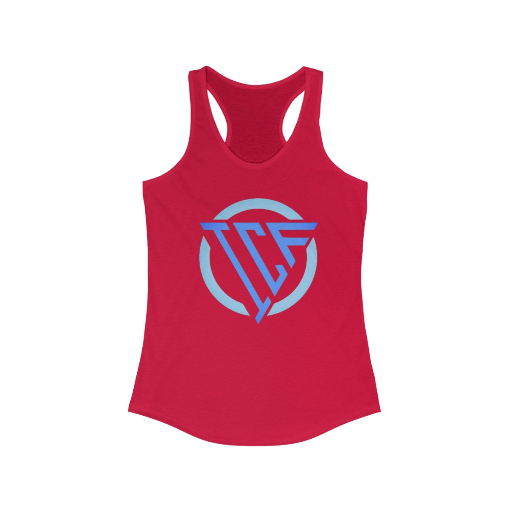 ICF Women's Ideal Racerback ( Blue Logo)