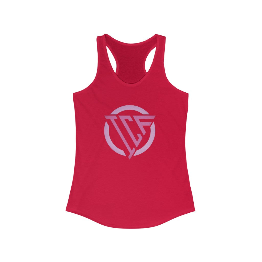 ICF Women's Ideal Racerback ( Pink Logo)