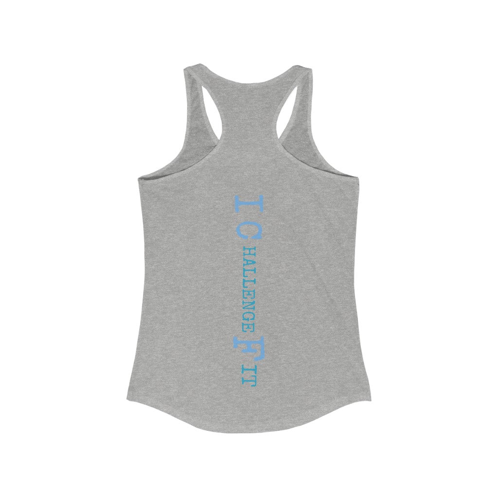ICF Women's Ideal Racerback ( Blue Logo)