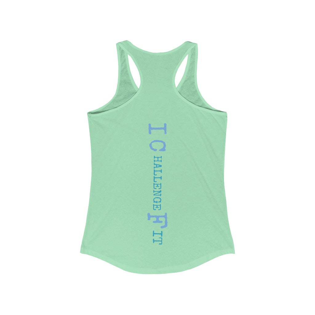 ICF Women's Ideal Racerback ( Blue Logo)
