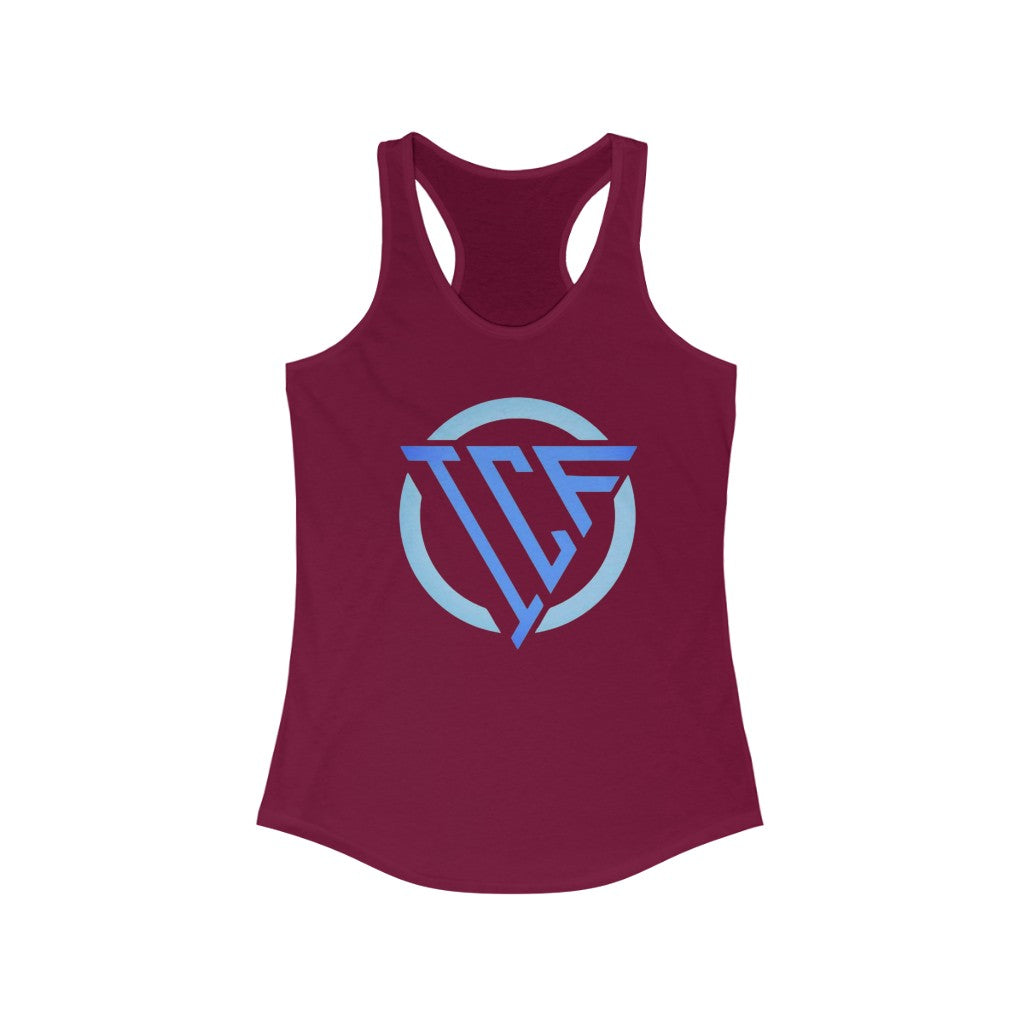 ICF Women's Ideal Racerback ( Blue Logo)