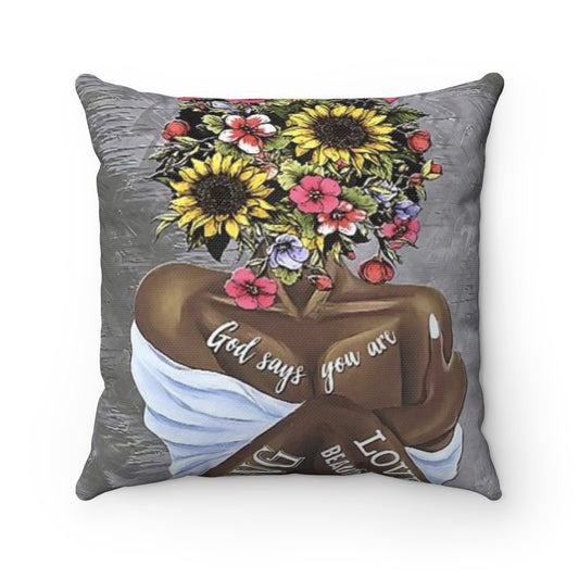 Affirmation Polyester Square Pillow