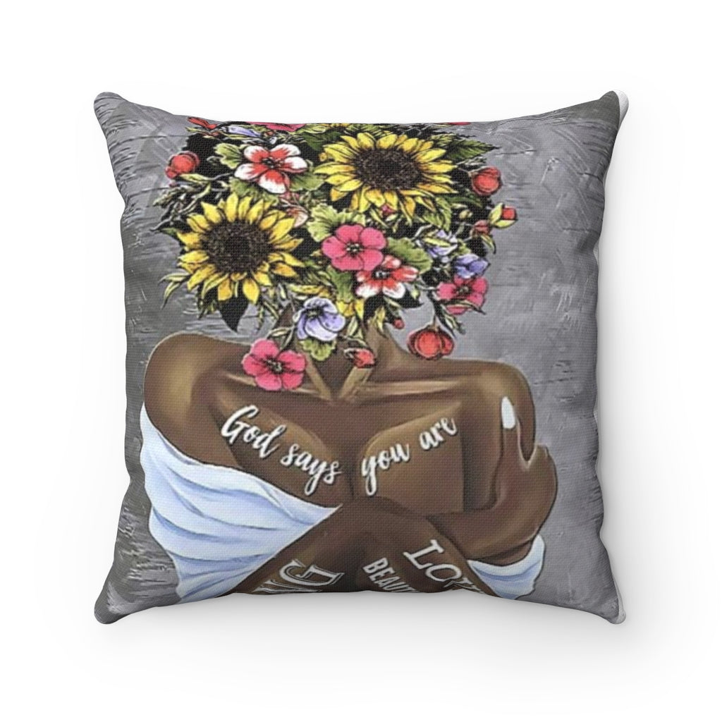 Affirmation Polyester Square Pillow