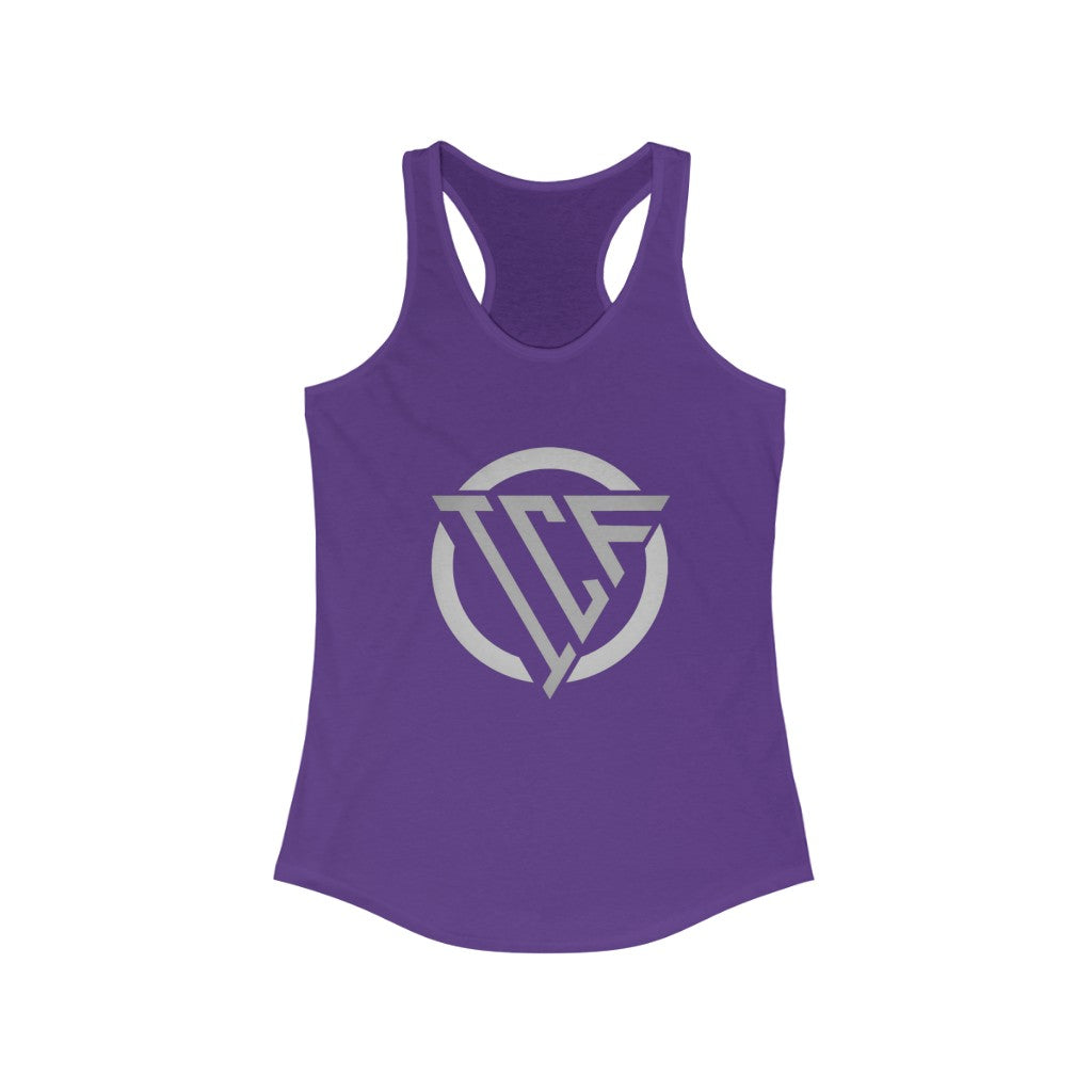 ICF Women's Ideal Racerback ( Silver Logo)