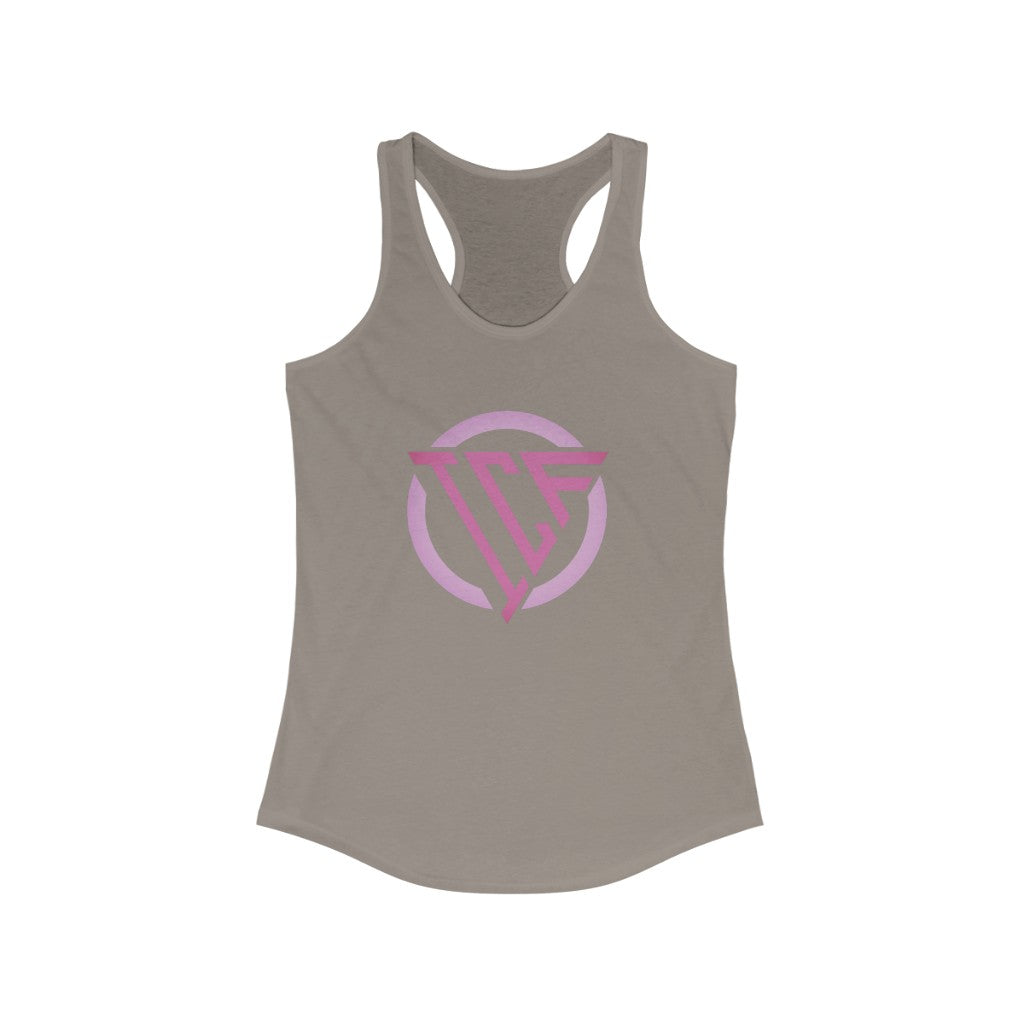 ICF Women's Ideal Racerback ( Pink Logo)