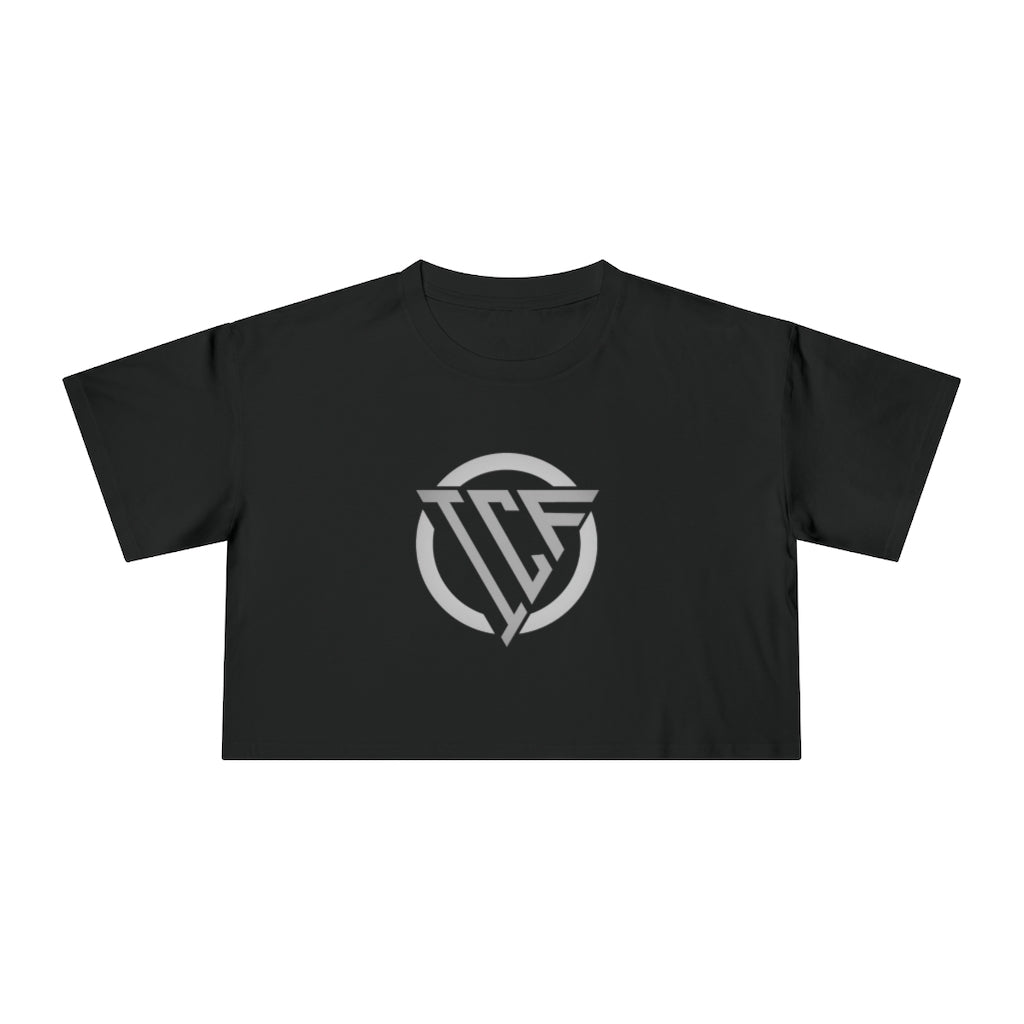 ICF Women's Crop Tee "Silver Logo"