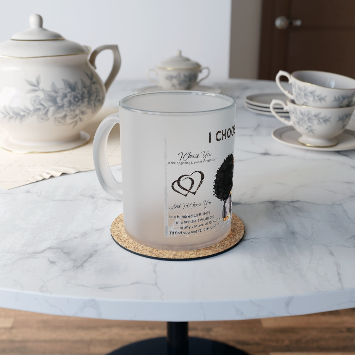 Frosted Glass Mug (Love)
