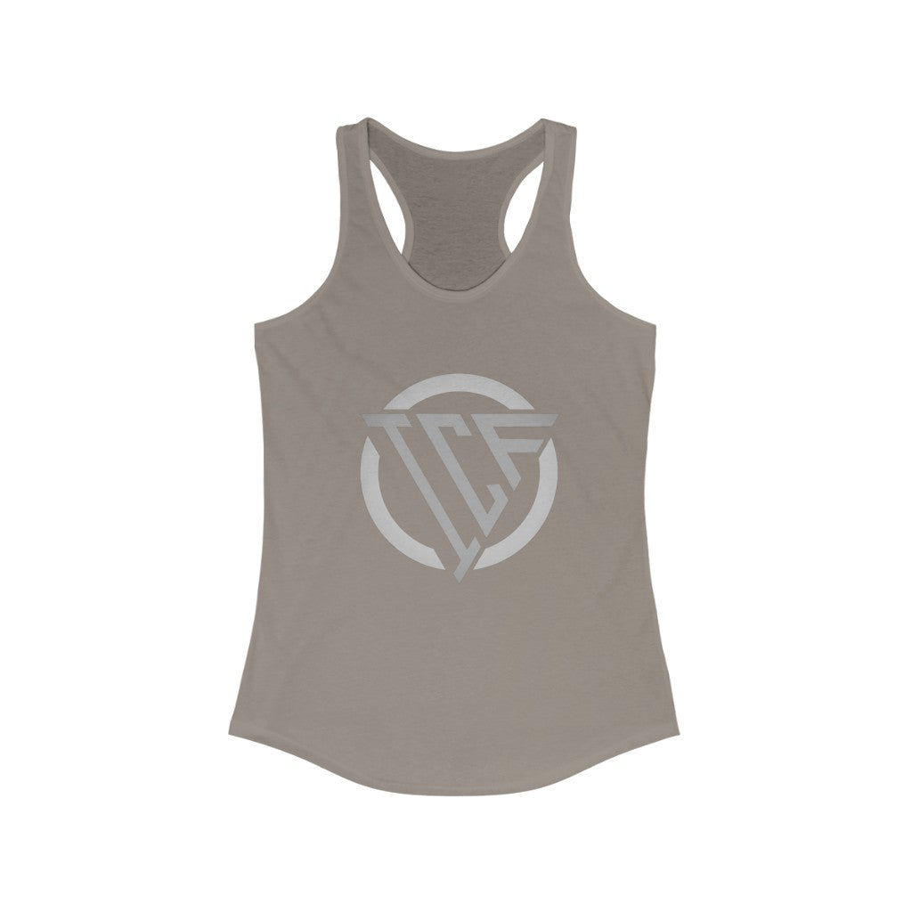 ICF Women's Ideal Racerback ( Silver Logo)