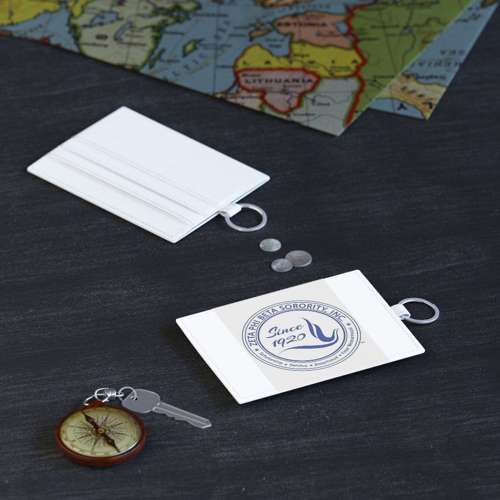Saffiano Leather Card Holder (Zeta Phi Beta)