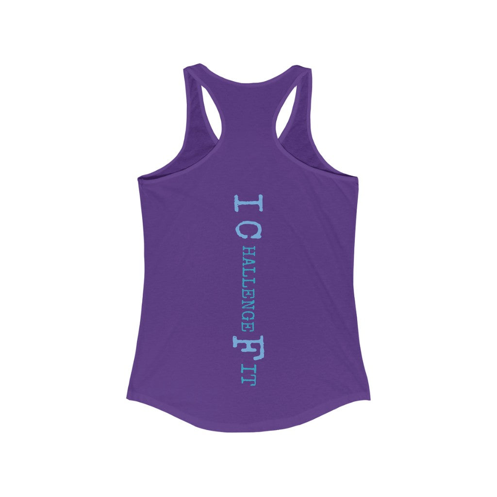 ICF Women's Ideal Racerback ( Blue Logo)