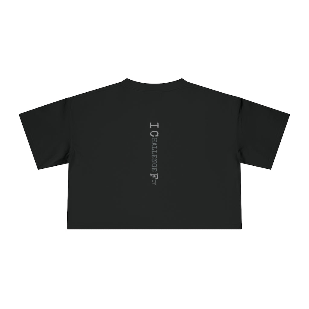 ICF Women's Crop Tee "Silver Logo"