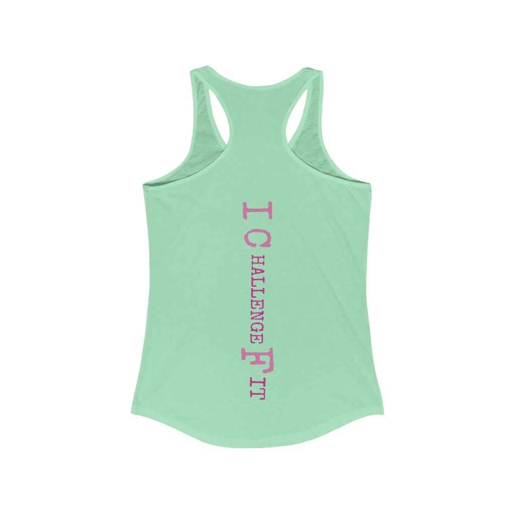 ICF Women's Ideal Racerback ( Pink Logo)
