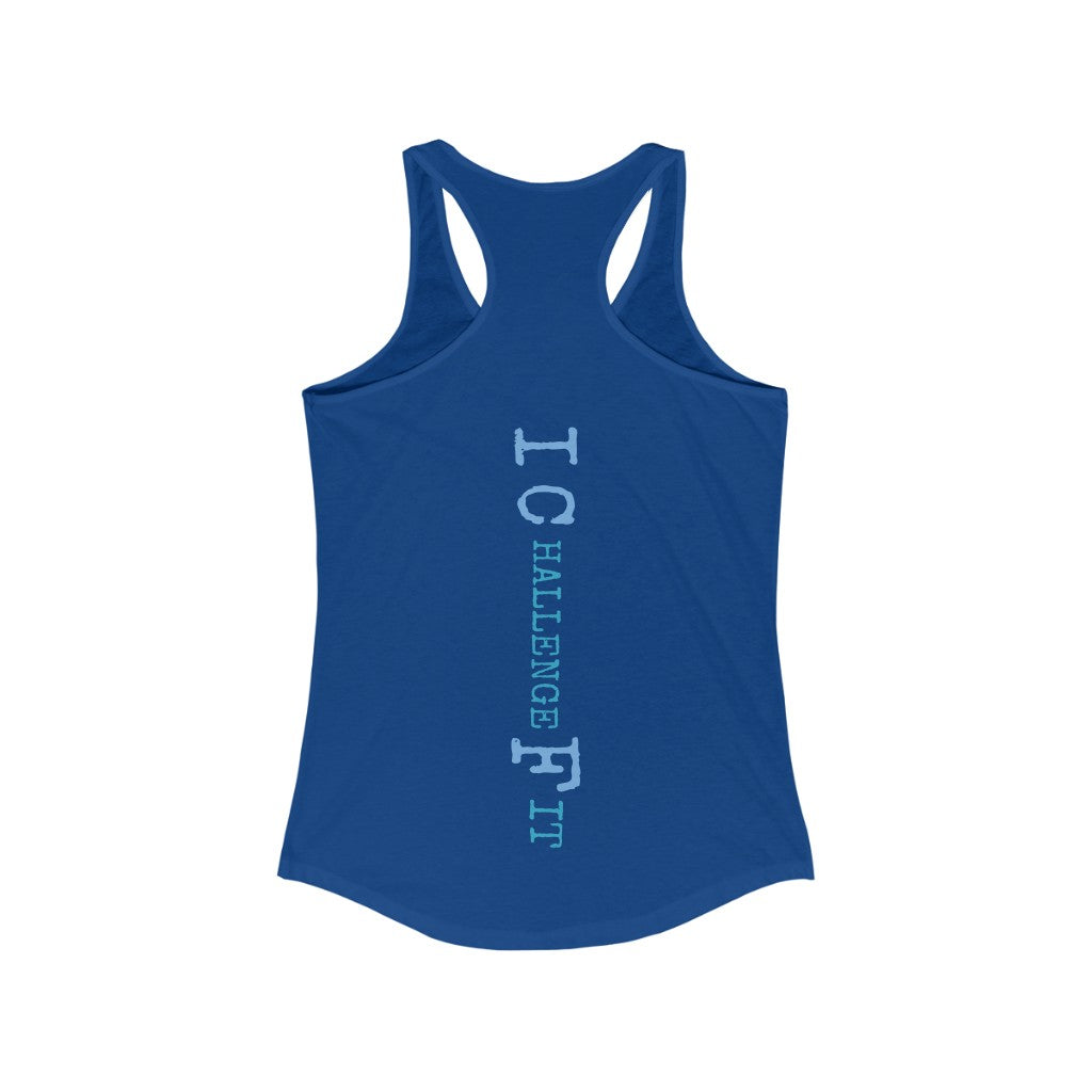 ICF Women's Ideal Racerback ( Blue Logo)