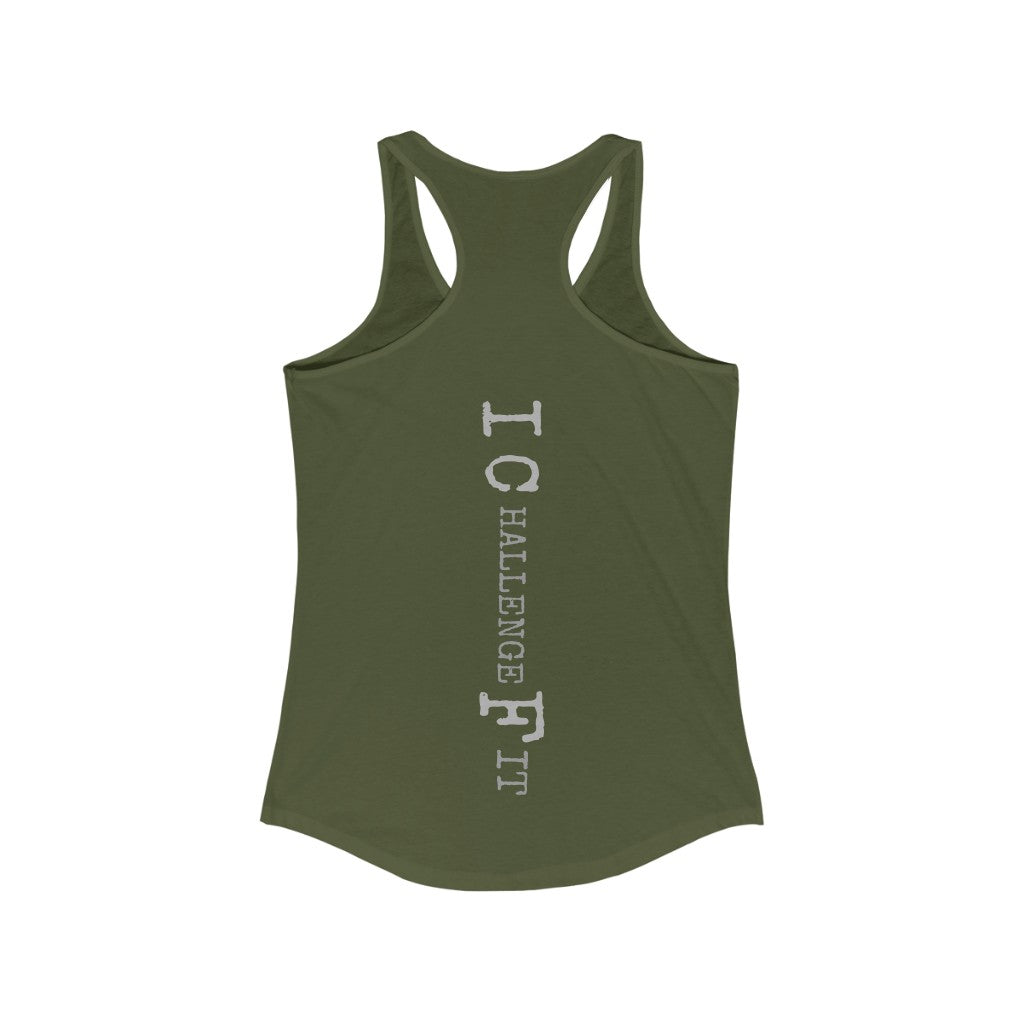 ICF Women's Ideal Racerback ( Silver Logo)