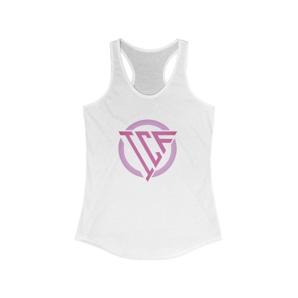 ICF Women's Ideal Racerback ( Pink Logo)