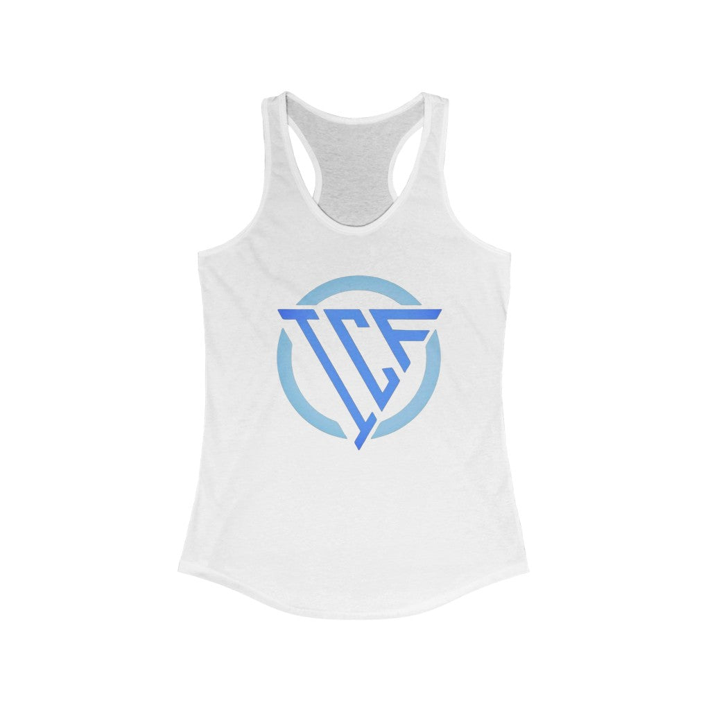 ICF Women's Ideal Racerback ( Blue Logo)