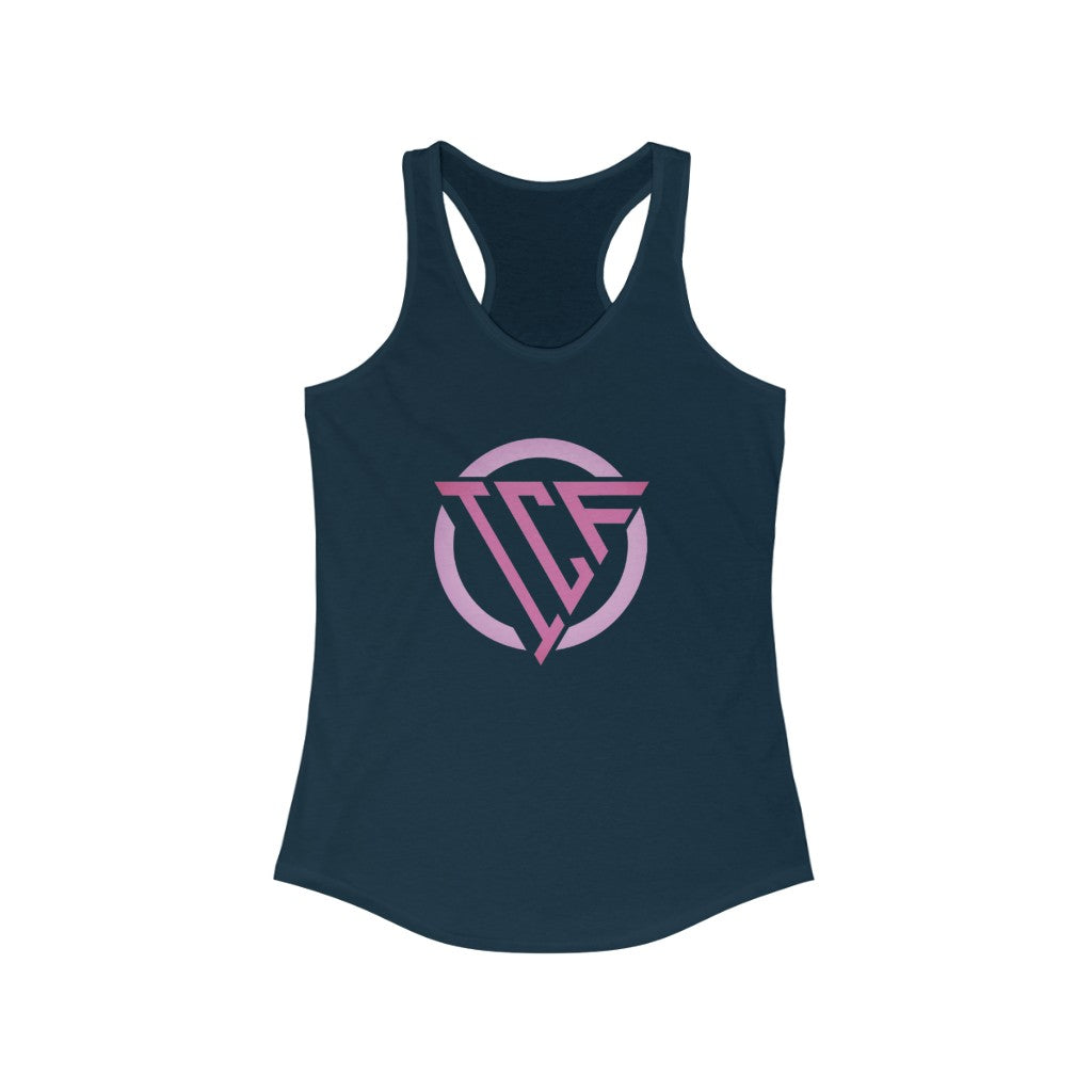ICF Women's Ideal Racerback ( Pink Logo)