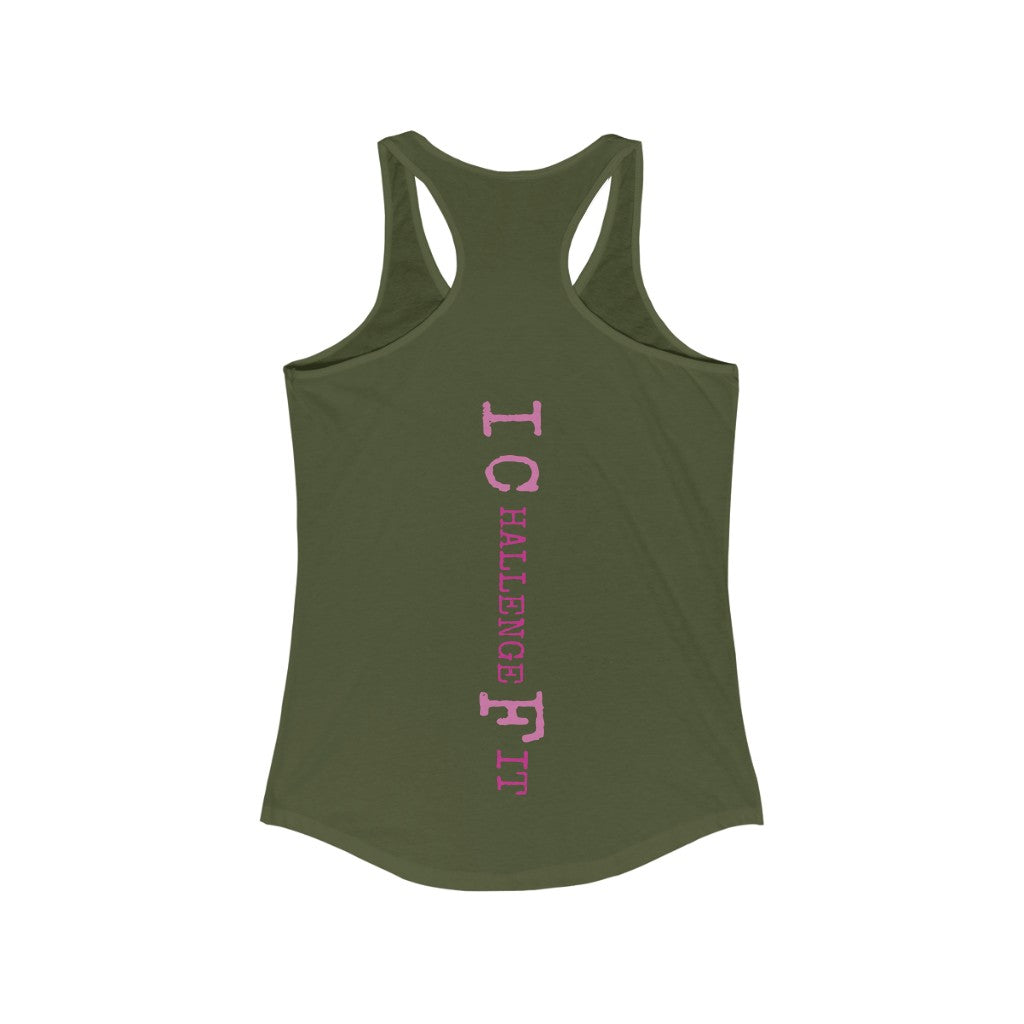 ICF Women's Ideal Racerback ( Pink Logo)