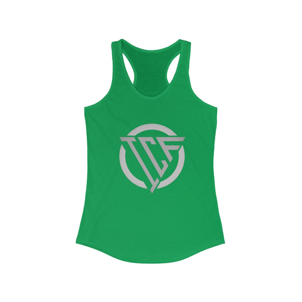 ICF Women's Ideal Racerback ( Silver Logo)