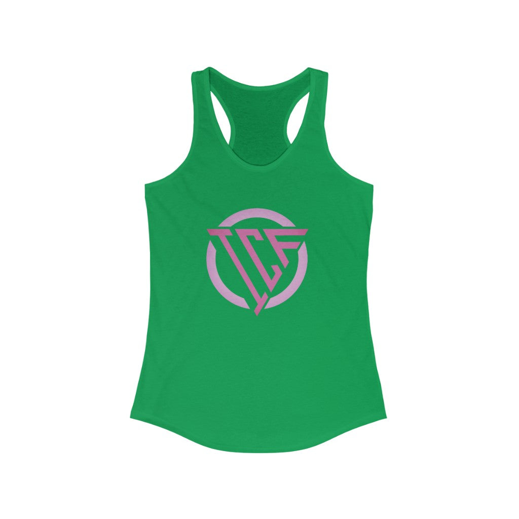 ICF Women's Ideal Racerback ( Pink Logo)