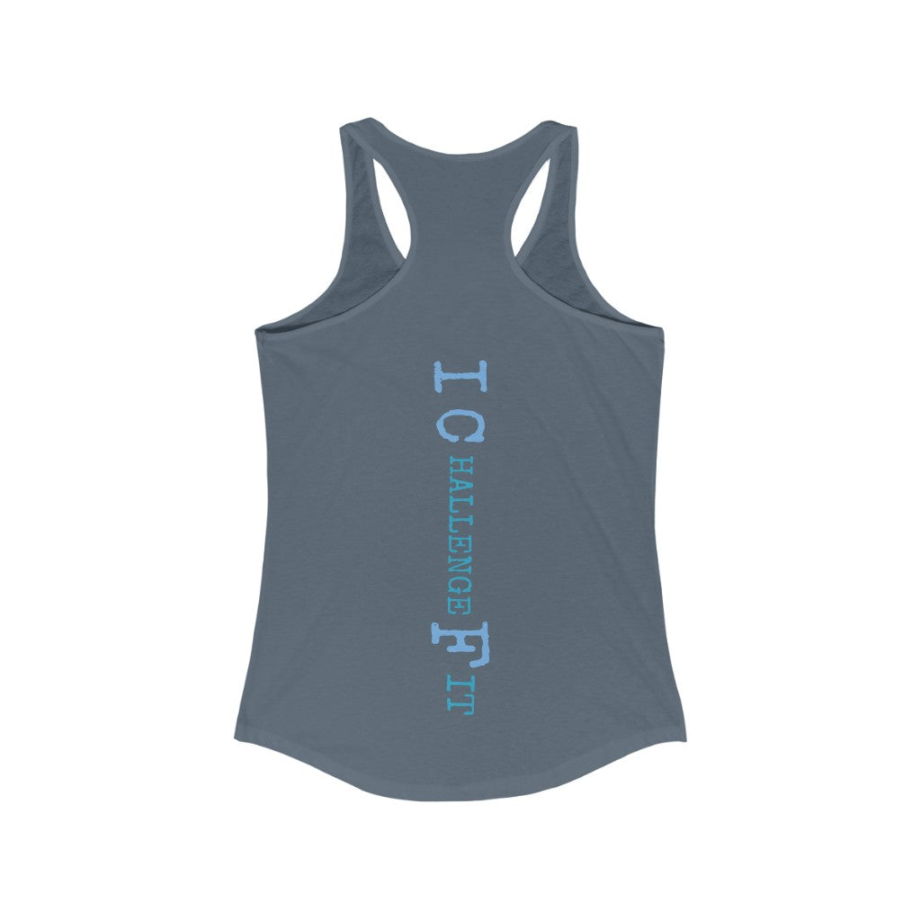 ICF Women's Ideal Racerback ( Blue Logo)