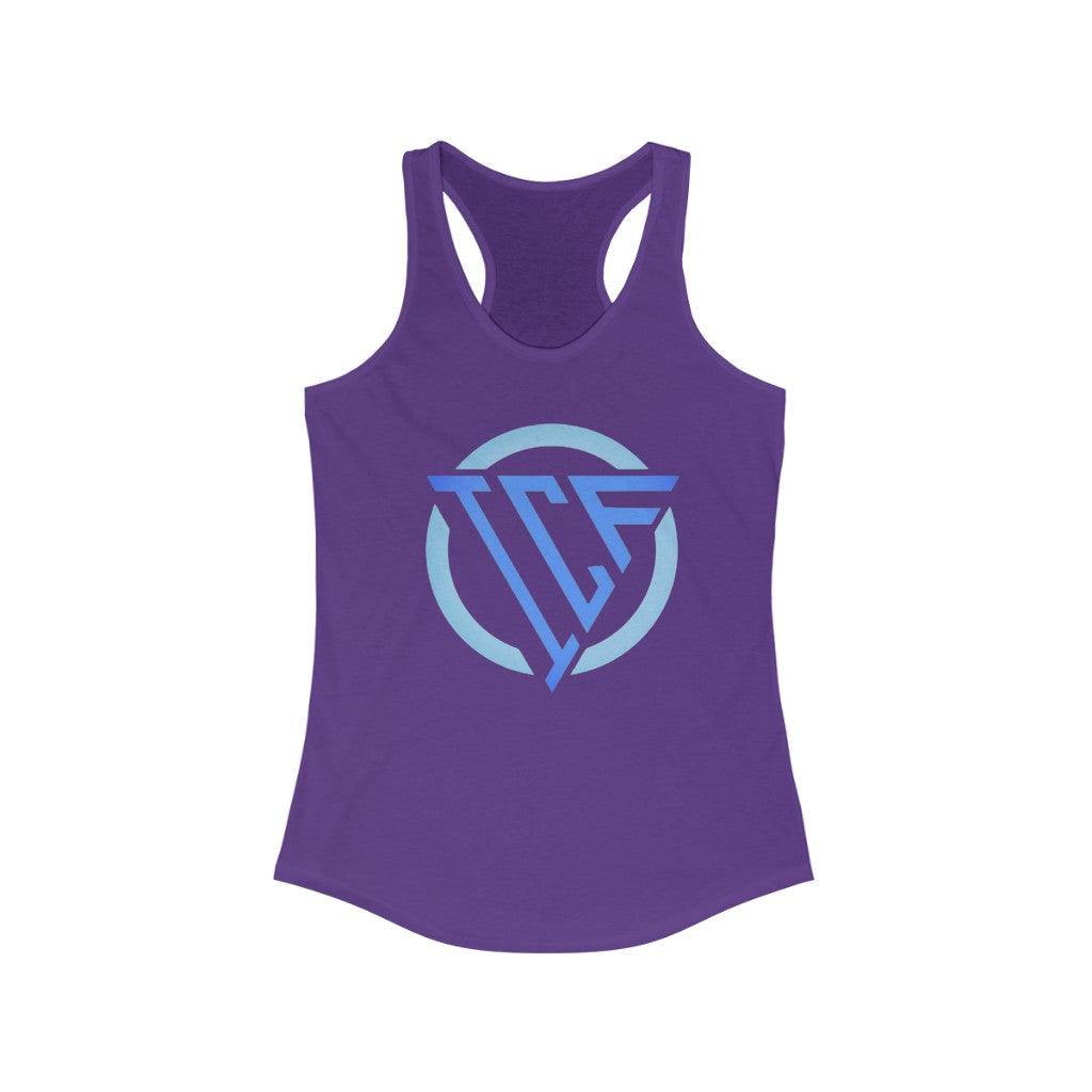 ICF Women's Ideal Racerback ( Blue Logo)