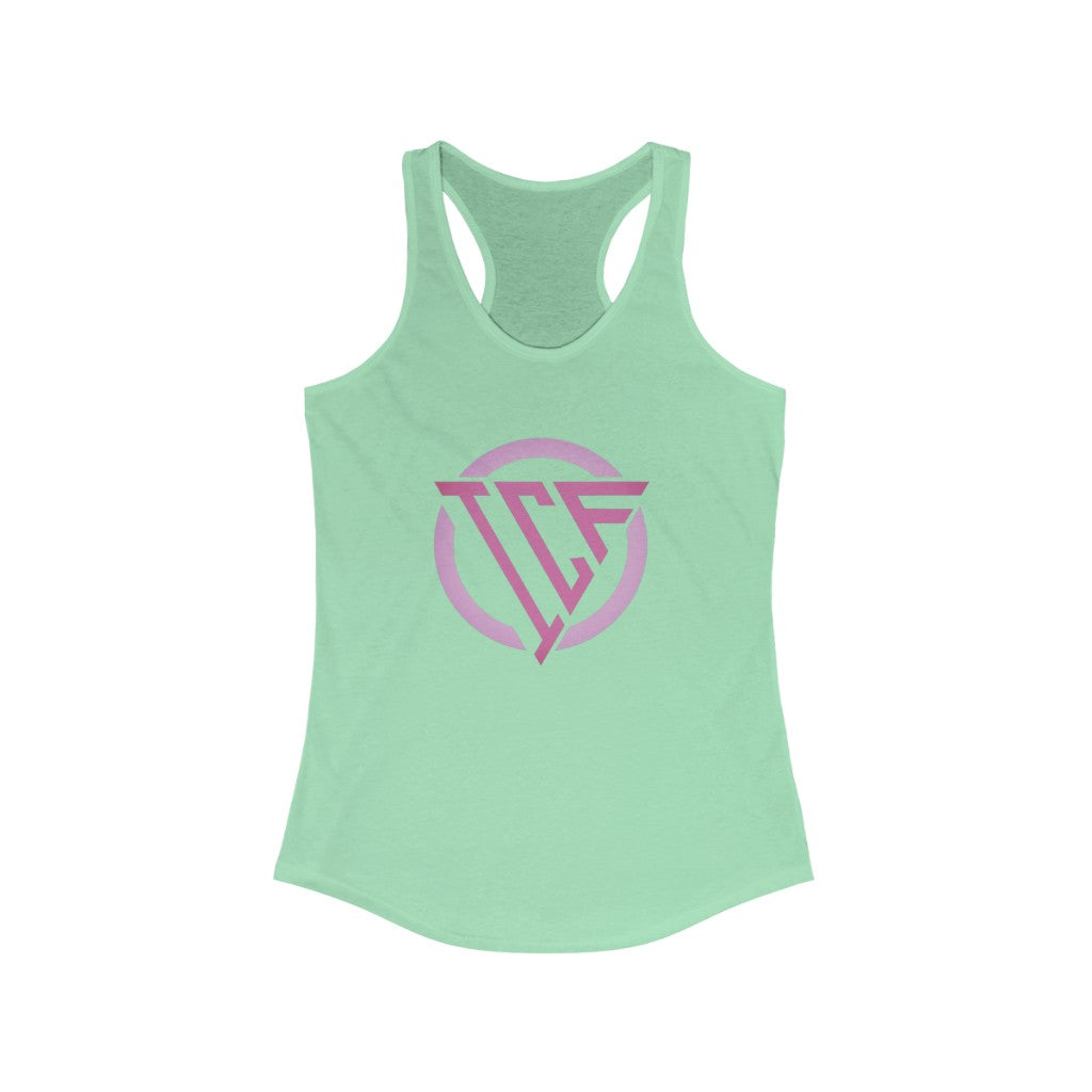 ICF Women's Ideal Racerback ( Pink Logo)