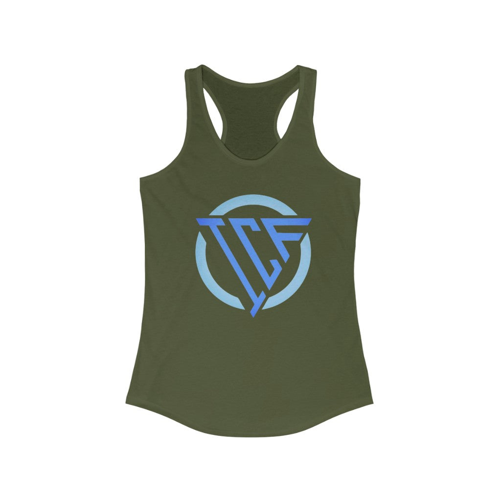 ICF Women's Ideal Racerback ( Blue Logo)