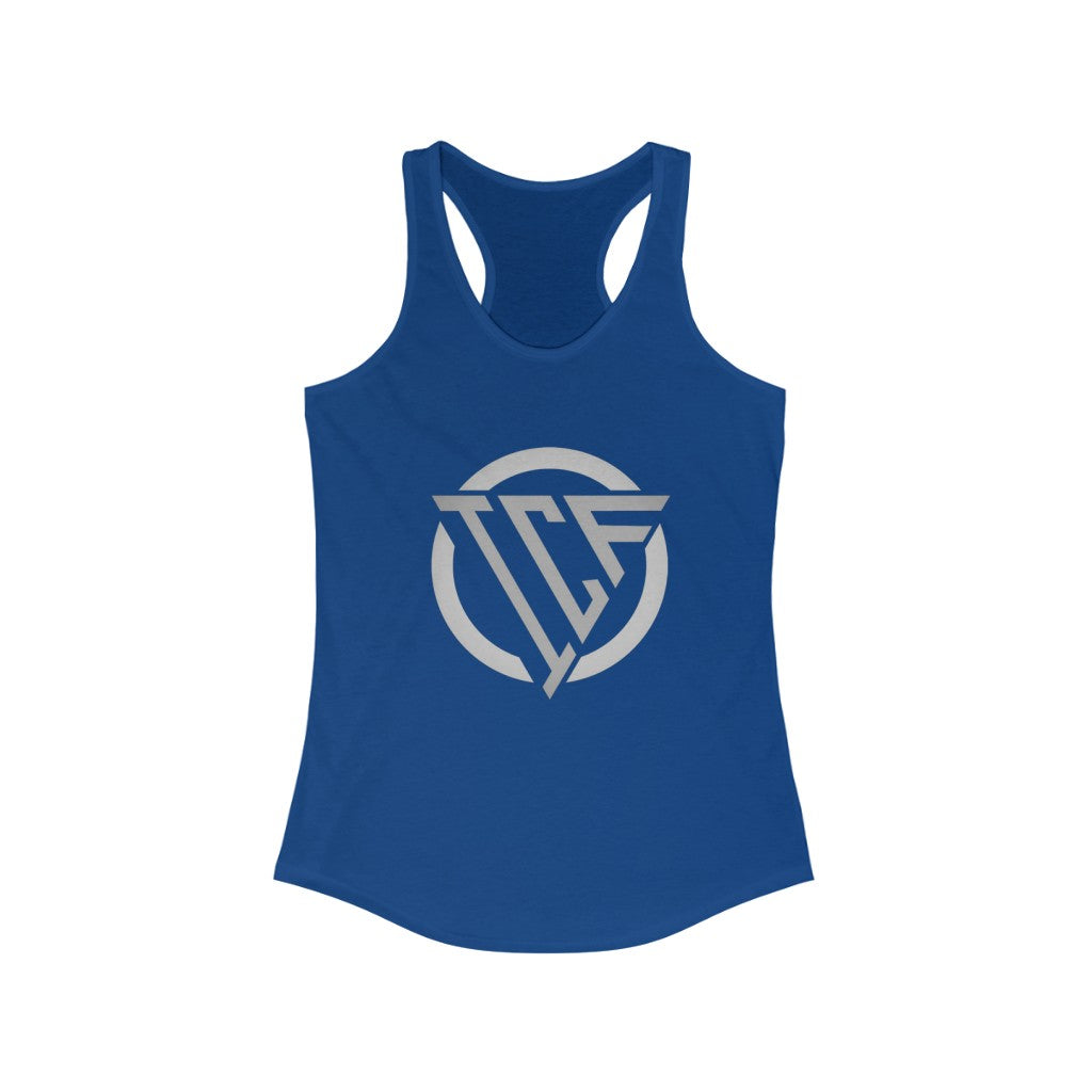 ICF Women's Ideal Racerback ( Silver Logo)