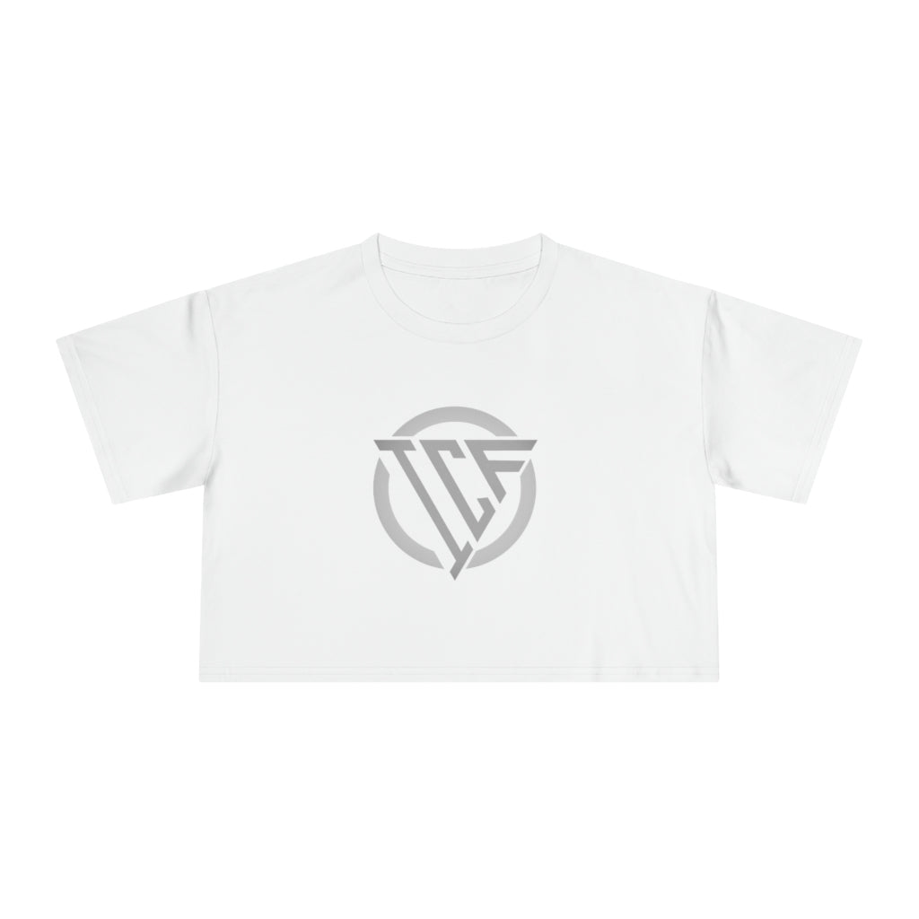 ICF Women's Crop Tee "Silver Logo"