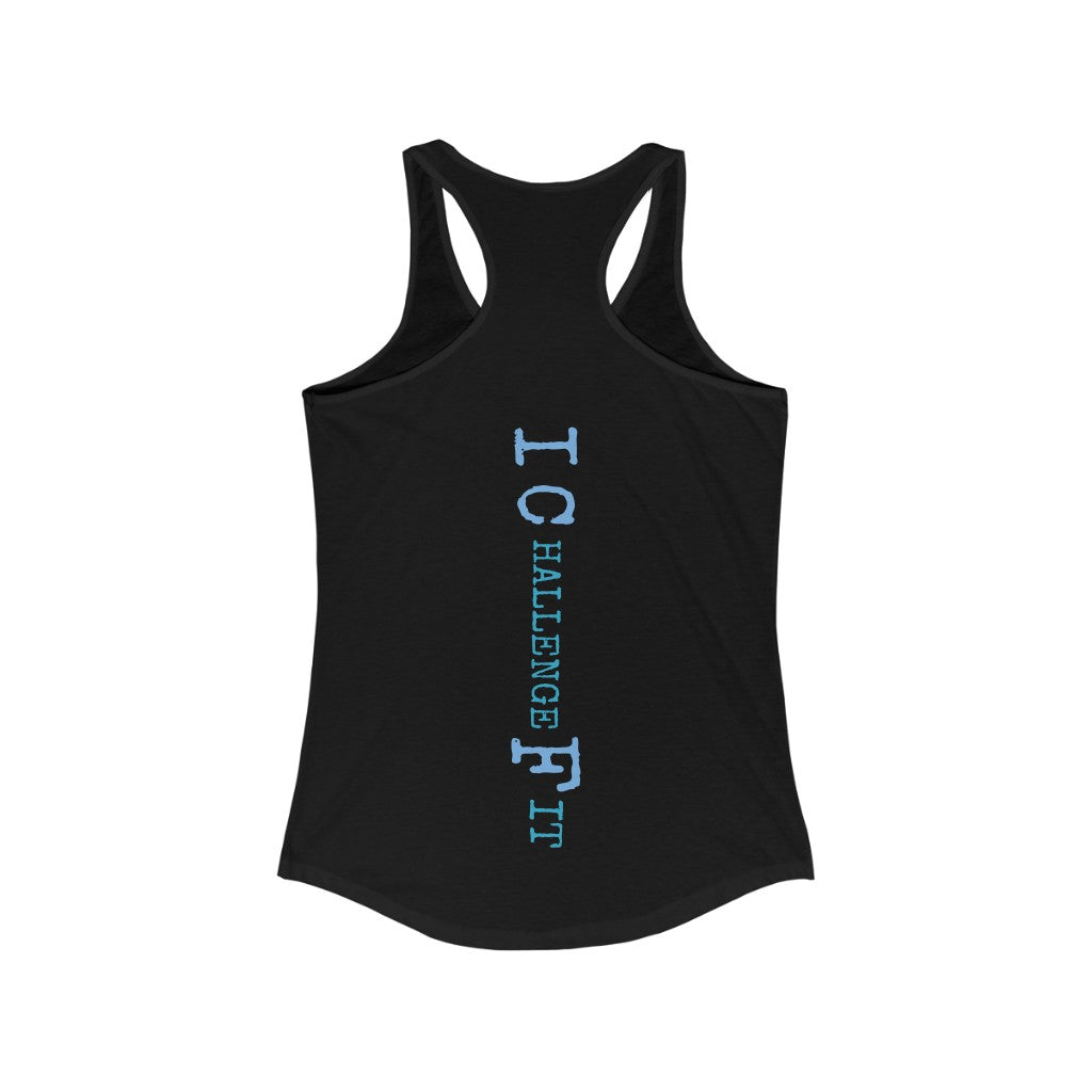 ICF Women's Ideal Racerback ( Blue Logo)