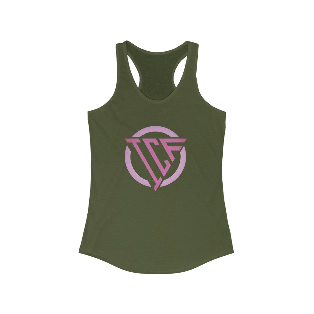 ICF Women's Ideal Racerback ( Pink Logo)