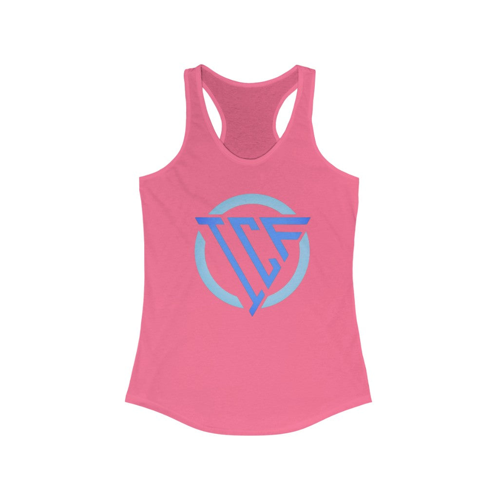 ICF Women's Ideal Racerback ( Blue Logo)