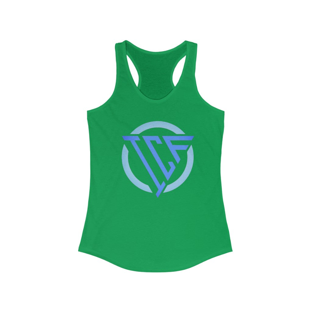 ICF Women's Ideal Racerback ( Blue Logo)