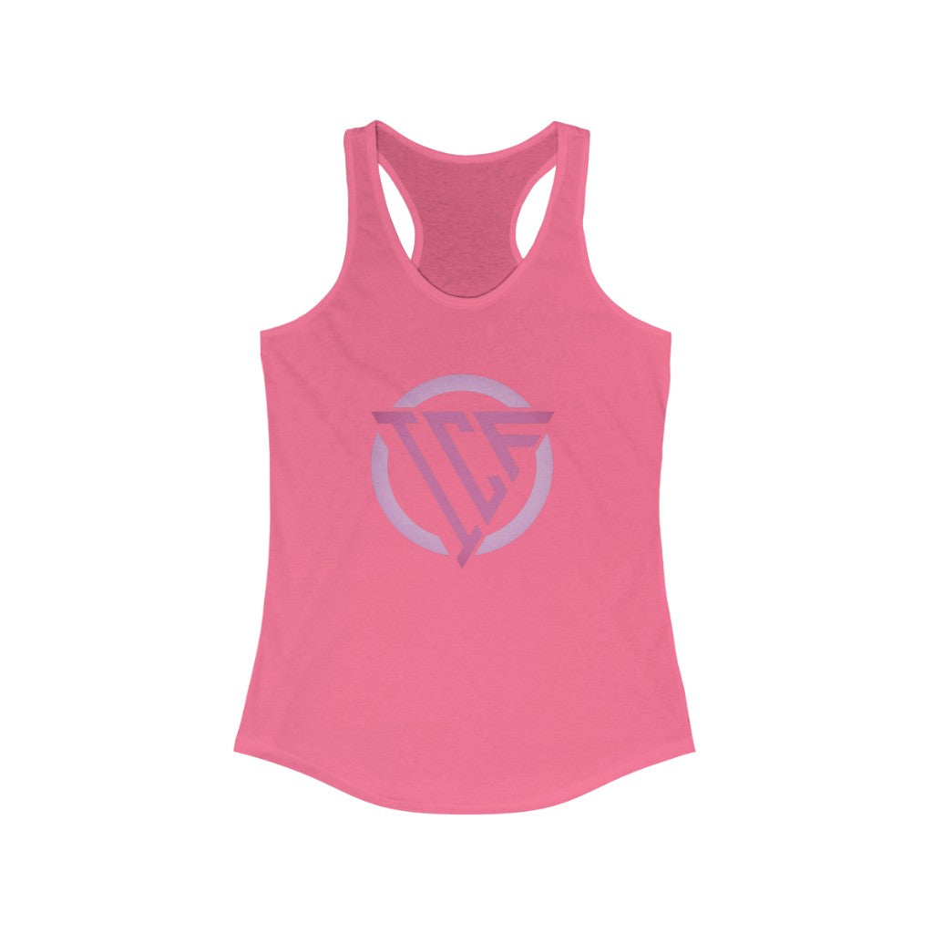 ICF Women's Ideal Racerback ( Pink Logo)