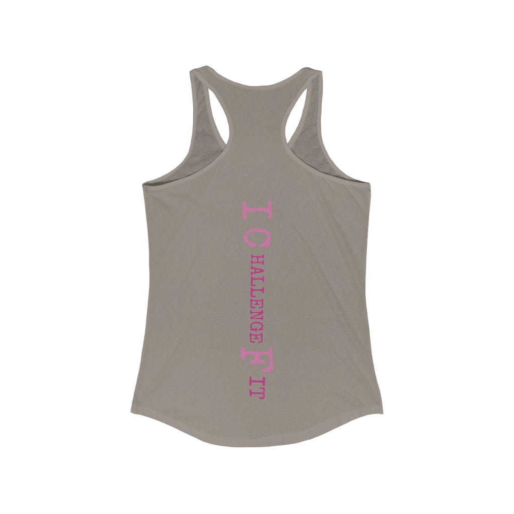 ICF Women's Ideal Racerback ( Pink Logo)