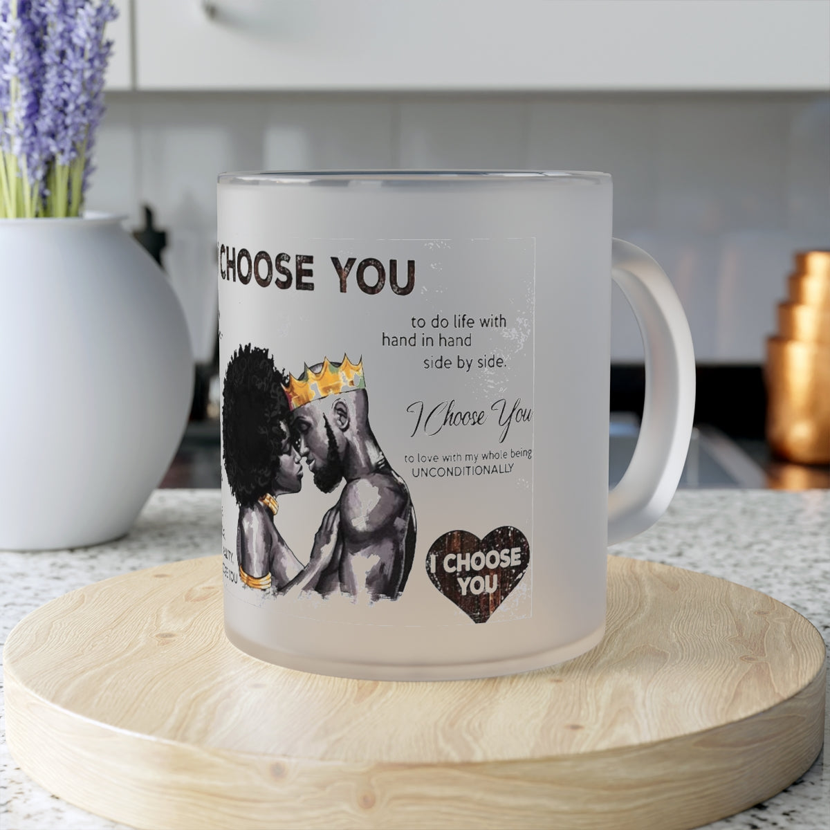 Frosted Glass Mug (Love)