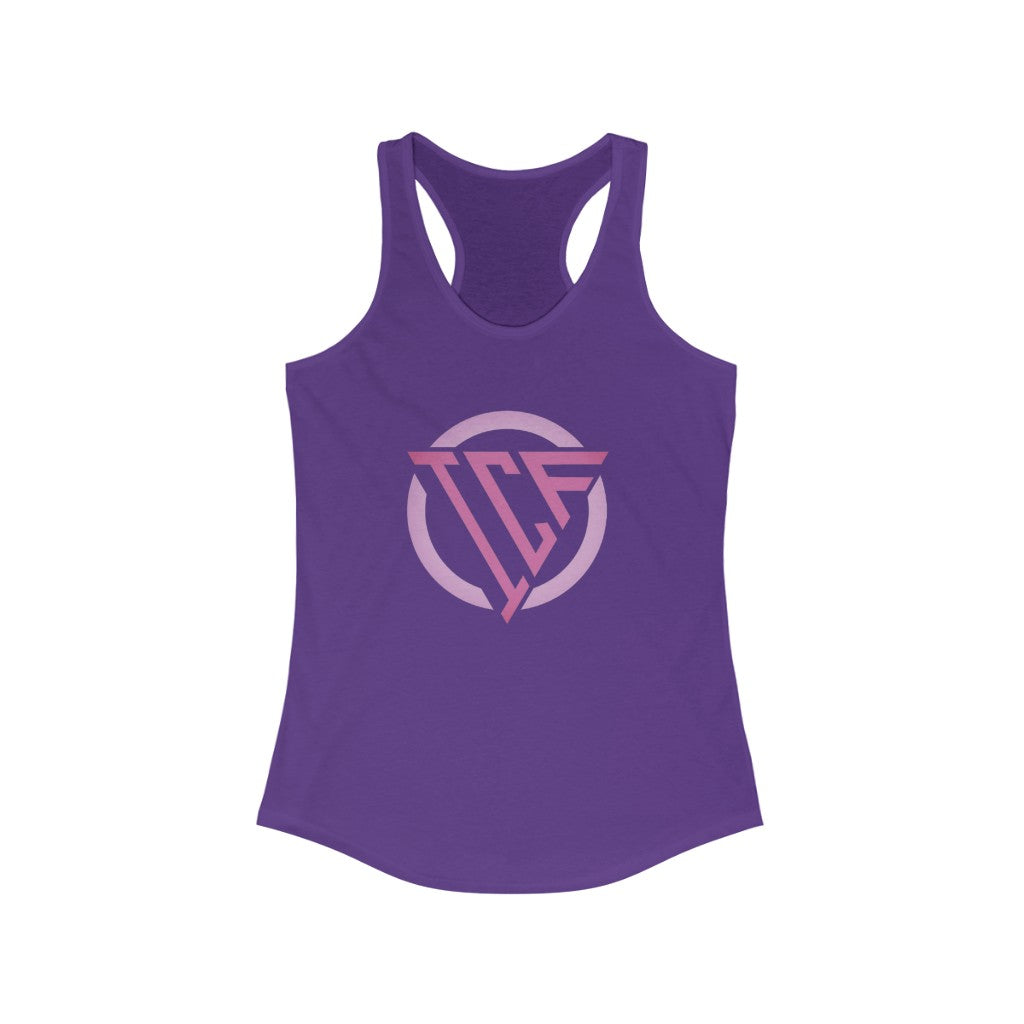 ICF Women's Ideal Racerback ( Pink Logo)