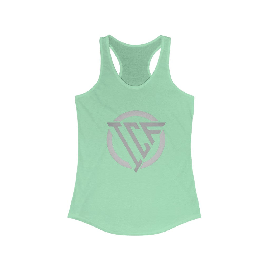 ICF Women's Ideal Racerback ( Silver Logo)