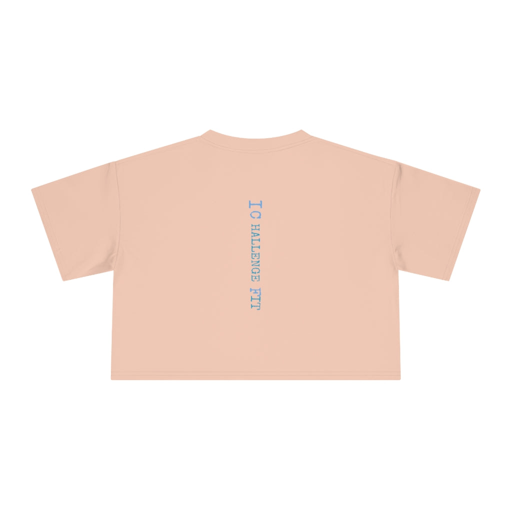 ICF Women's Crop Tee "Blue Logo"