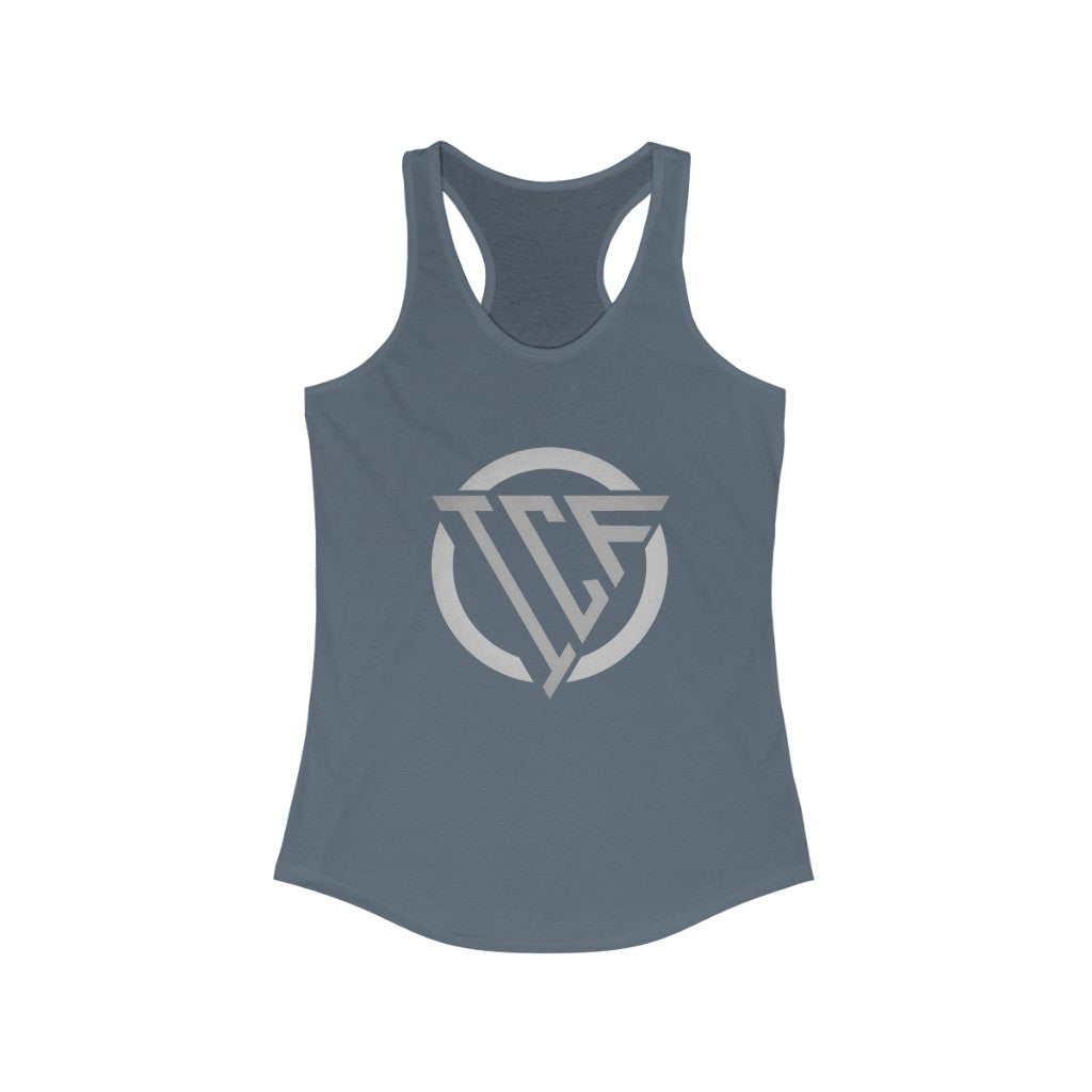 ICF Women's Ideal Racerback ( Silver Logo)