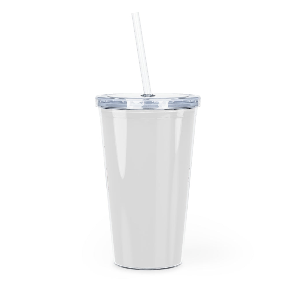 Plastic Tumbler with Straw (Delta Sigma Theta)